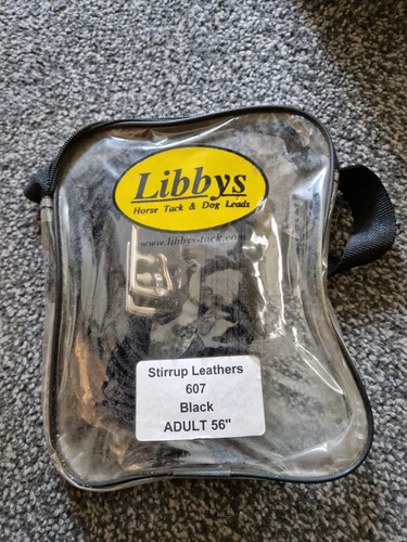 Libbys black synthetic stirrup - synthetic,