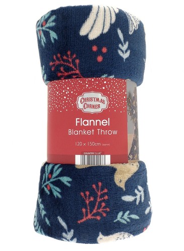Festive doves flannel blanket - festive,