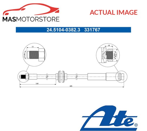 Brake hose line - brake,