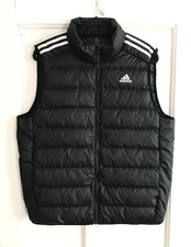 adidas mens down gilet bodywarmer black  size large