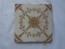 Old MINTONS Victorian / Edwardian multicoloured Floral patterned tile 6"x 6"