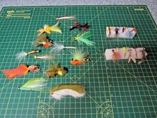 24 fly fishing flies assorted size.  Vintage flies. Hand tied. LOOK