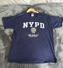 NYPD T-Shirt Official Licensed Navy Blue Athletic Tee New York City Police Dept