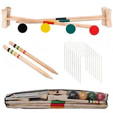4 PERSON WOODEN CROQUET SET