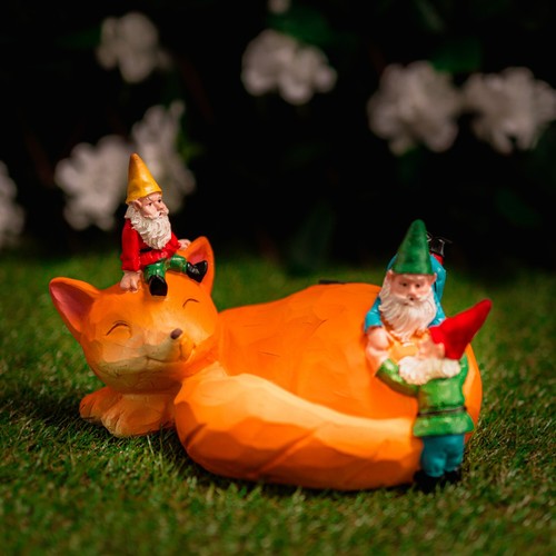 Solar sleeping fox - solar, ornament