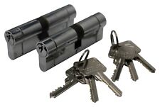 Upvc FRENCH DOOR LOCK Barrel 2 LOCKS ON THE SAME KEY Euro Cylinder Patio 6 KEYS