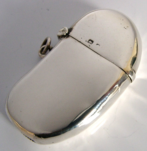 Antique silver kidney bean - silver,