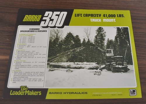 Barko 350 lift logging truck - barko,