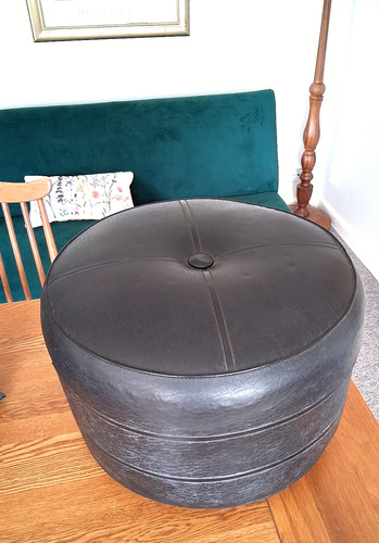 Vintage retro black round drum - retro,