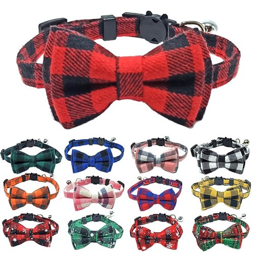 Cat collar sale - tartan, tie