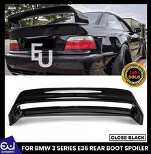 REAR BOOT SPOILER WING FOR BMW 3 SERIES E36 SALOON COUPE M3 GT STYLE GLOSS BLACK