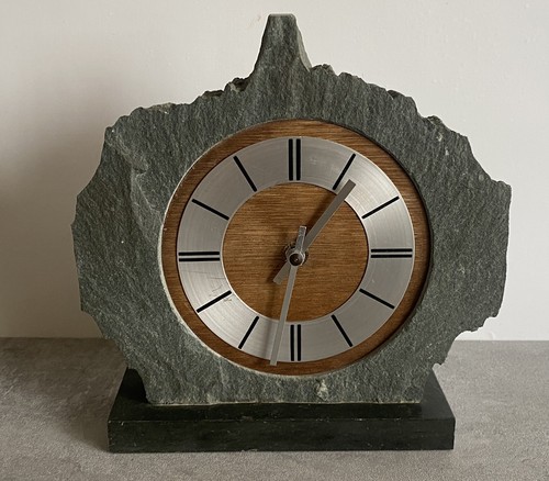 Smiths slate mantel desk clock - mantel,