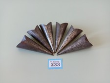 6x Vintage Metal Cream Horn Moulds, Cones, Baking, Display Prop #233