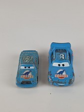 Disney Pixar Cars Diecast Dinoco Lightning McQueen And Chick Hicks Blur Cars 