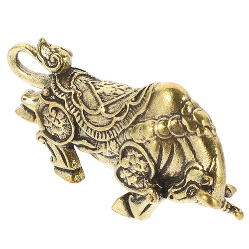 Bull sculpture cow decor brass - decor,