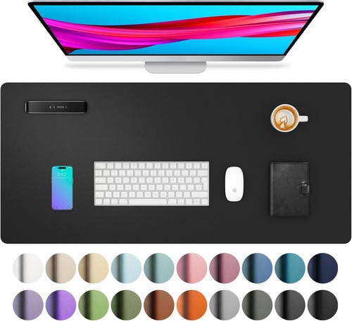 Large leather desk mat - leather,