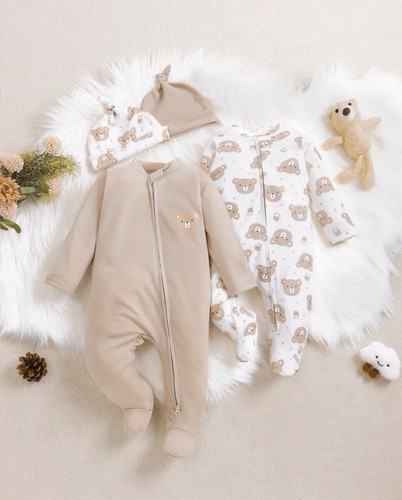 Pack newborn zip footed - newborn,