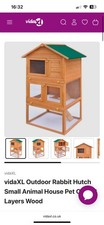 Outdoor Rabbit Hutch 3 Layers Wood Small Animal House Pet Cage Habitat vidaXL