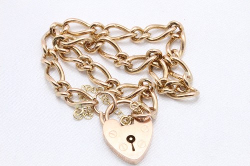 9ct rose gold fancy link - 9ct,