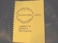 Lambretta  Series 3 parts manual 125-200cc Li, SX, Special, Tv.  LAM06 