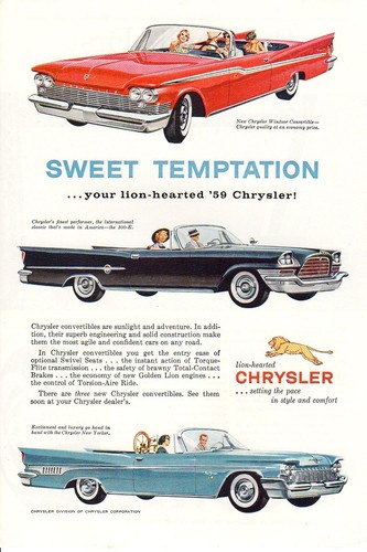 1959 vintage print car - 1959,
