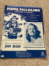 "Poppa Piccolino" by Musel & Mascheroni, Recorded by Joan Regan, for Piano