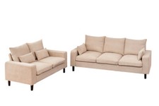 2 3 Seater Fabric Linen Sofa