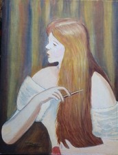 Retro oil painting - young