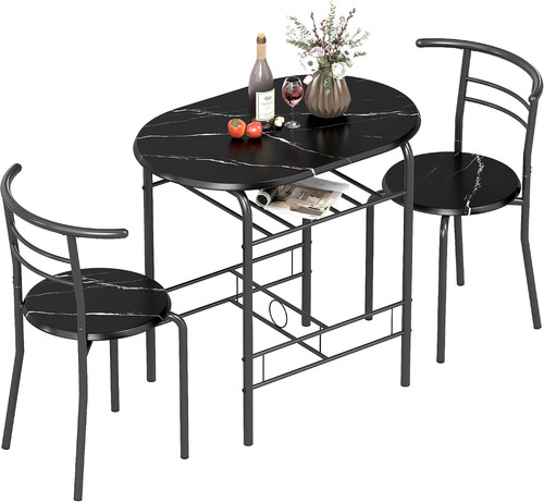 Piece dining table - 3-piece, and
