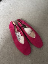 BNWT Size 7 Zara Pink Suede Ballet Shoes