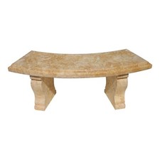 Dark Yellow Lime Stone Garden Bench.