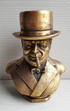 Britain Prime Minister WINSTON CHURCHILL bust statue sculpture figurine H=18 cm