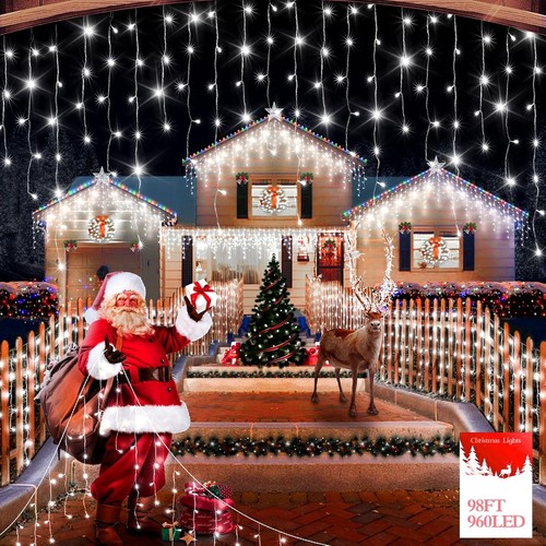 Flvoecn icicle lights - icicle, outdoor