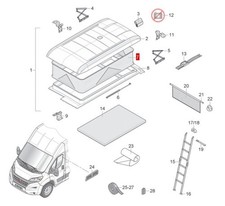 Burstner motorhome Fabric for pop top 2041415