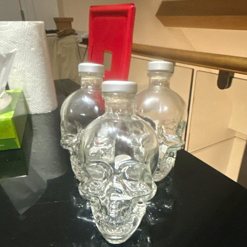 Clear glass skull - skull, shaped