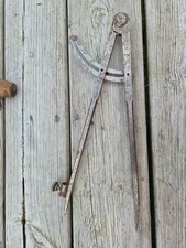 Antique Vintage Winged Compass With Pencil Holder Metal