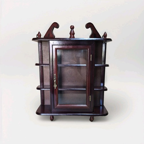 Wood curio cabinet shelves - wood,