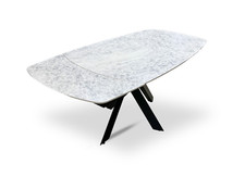 Furniture Village ‘Warrior’ Extending Dining Table Crystal White Sintered Stone