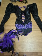 Designed by Janine - Black & Purple Sequin Dance Costume (2)