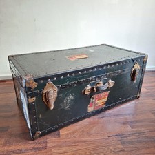 1920s Steamer Trunk Green