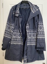 SOS Jensen Womens Raincoat With Detachable Hood.XL Blue Mix