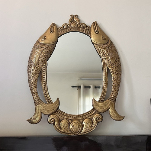 Framed gold colour ganesha - framed,