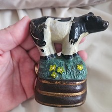 GENUINE VINTAGE CAST IRON   COW DOOR STOP REGENCY FINE ARTS PAPER WEIGHT 