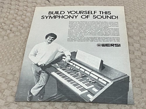 Keyboard organ advert 11x8 - keyboard, 11x8"