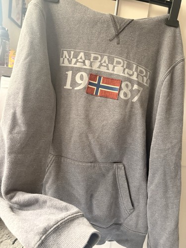 Napapijri grey unisex pullover - grey,