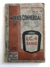 Morris Commercial LC4 Drivers Handbook Manual & Lubrication Chart Perfect 1952