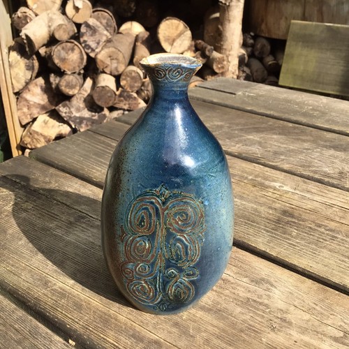 Vintage studio pottery blue - vintage,