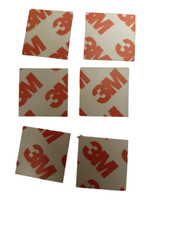 Self Adhesive Magnetic Tape Strips Coins 40mm x 40mm Square x 1.5mm thick x 4 ,