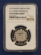 1992 Silver Piedfort Proof 50p