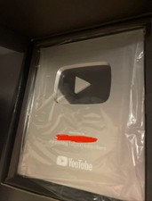 Authentic YouTube Silver Play Button Plaque (Description)